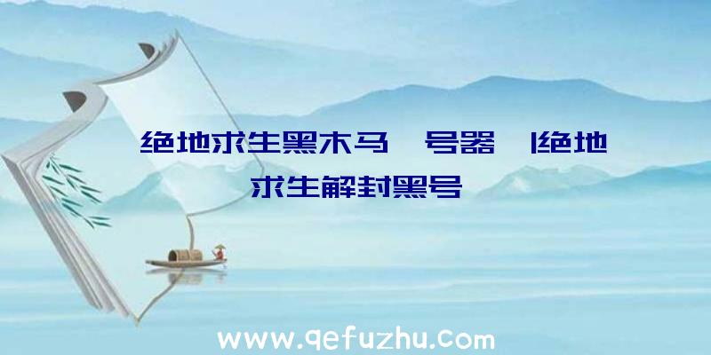 「绝地求生黑木马撸号器」|绝地求生解封黑号